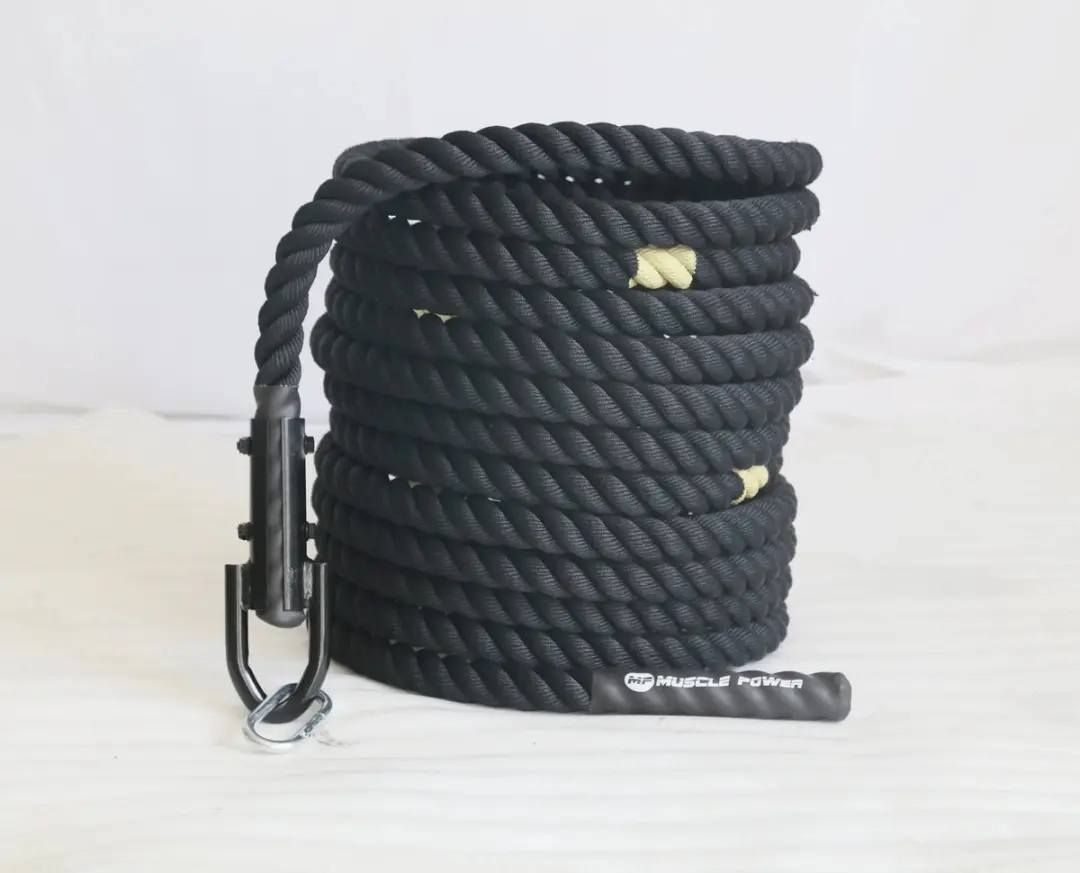 Muscle Power Sled Pull Rope 15m - Zwart/Geel - afbeelding 6 van 6