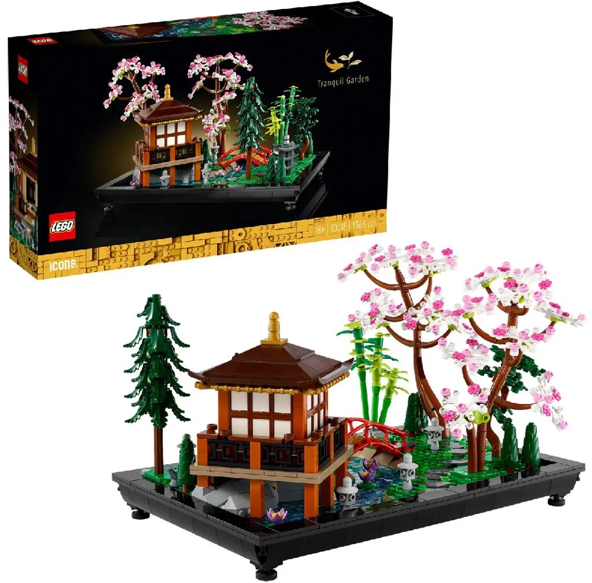 LEGO Icons Rustgevende Tuin 10315 Bouwpakket - 1363 Stukken - Meerkleurig