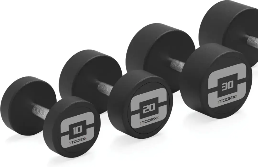 Toorx MGP PRO Rubber Dumbbell 2-50kg - Zwart