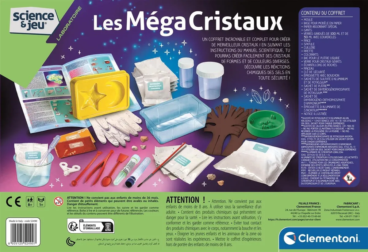 Clementoni The Mega Crystals Wetenschapsspel - afbeelding 2 van 6