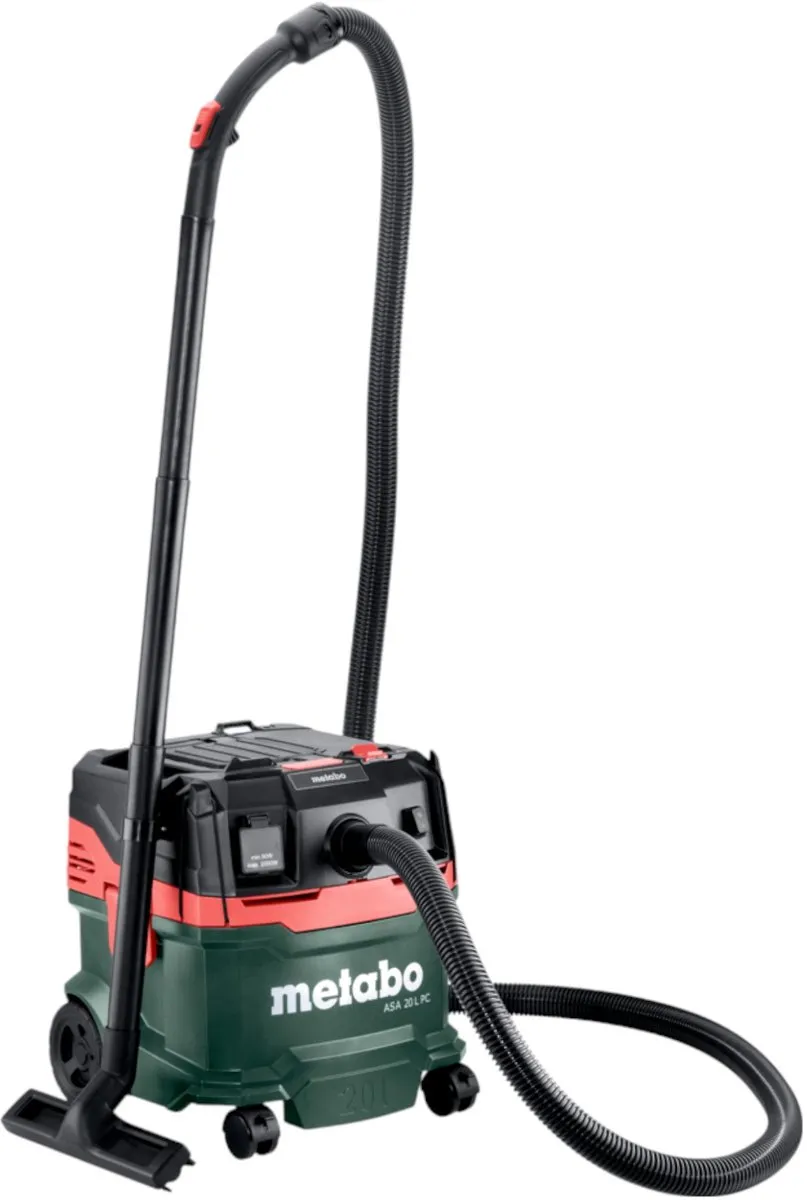 Metabo ASA 20 L PC Cilinderstofzuiger 1200W - 20L - Zwart/Groen/Rood