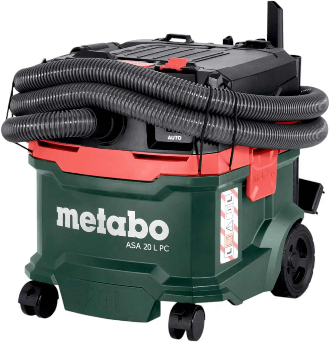 Metabo ASA 20 L PC Cilinderstofzuiger 1200W - 20L - Zwart/Groen/Rood