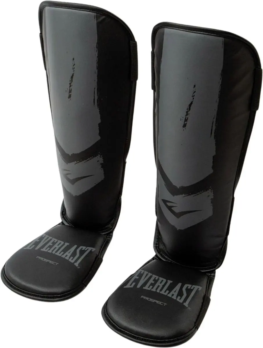 Everlast Prospect Scheenbeschermers Junior - Zwart/Grijs - L/XL