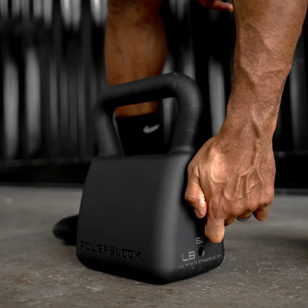 PowerBlock PBHKB Verstelbare Kettlebell 16-28kg - Zwart