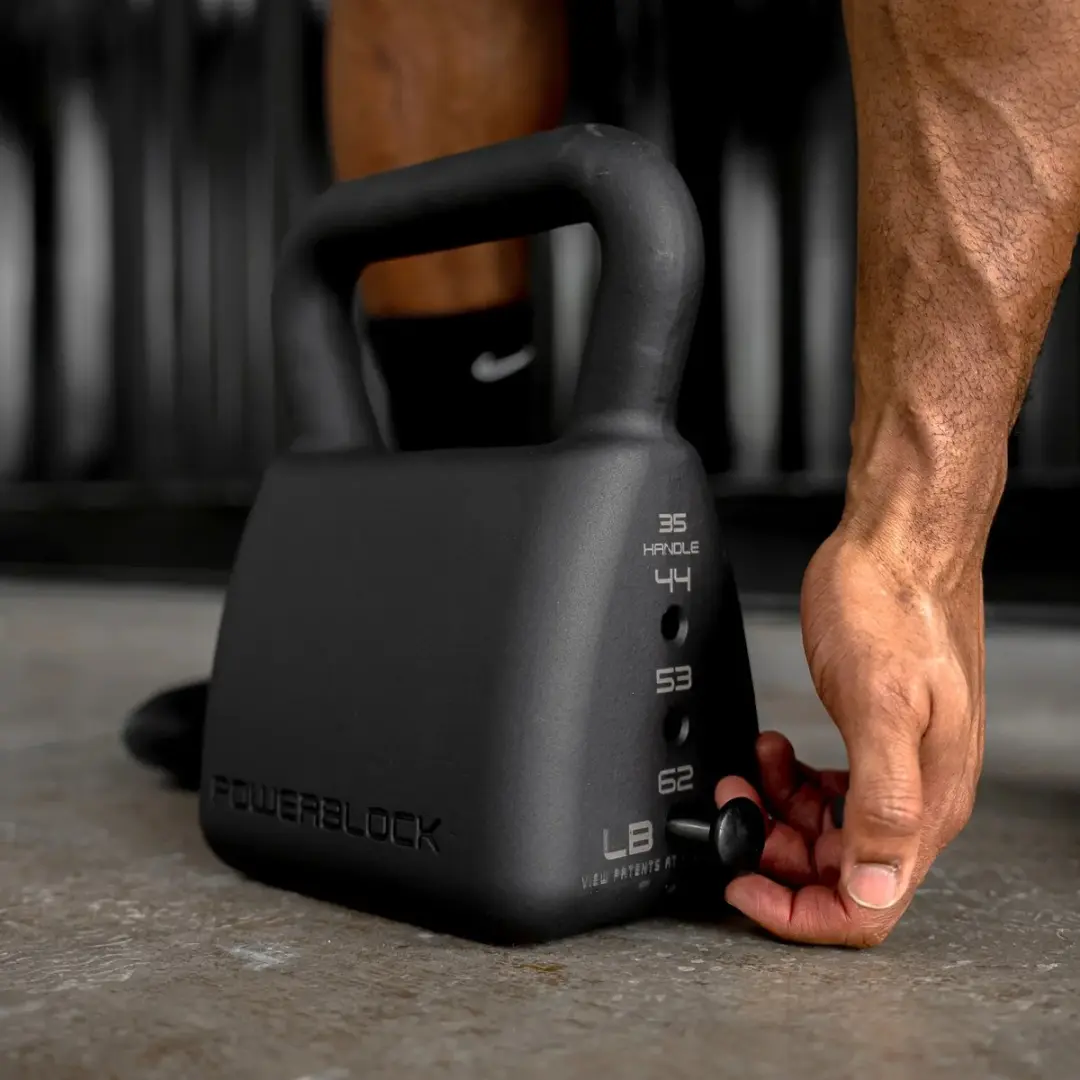 PowerBlock PBHKB Verstelbare Kettlebell 16-28kg - Zwart