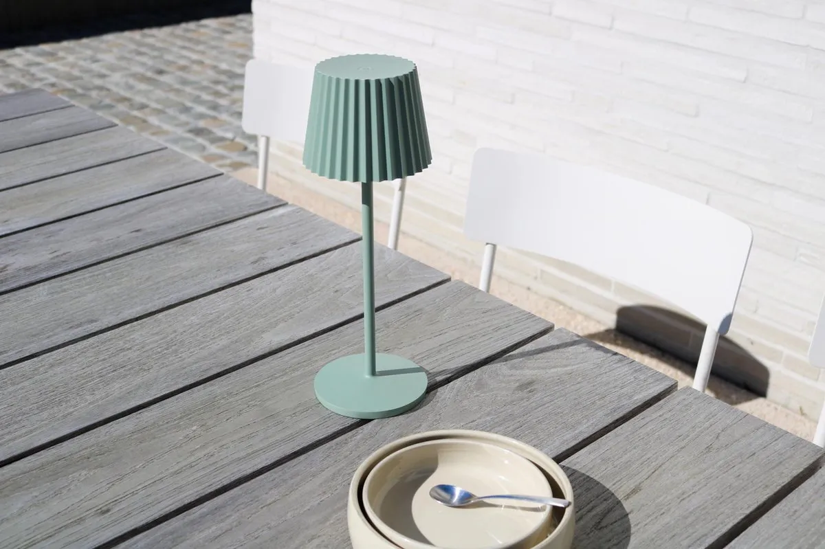 Lucide Justine Oplaadbare Tafellamp Groen - LED 2W 2700K IP54