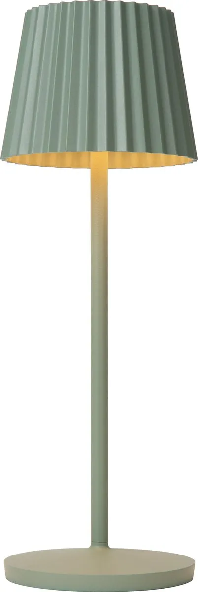 Lucide Justine Oplaadbare Tafellamp Groen - LED 2W 2700K IP54