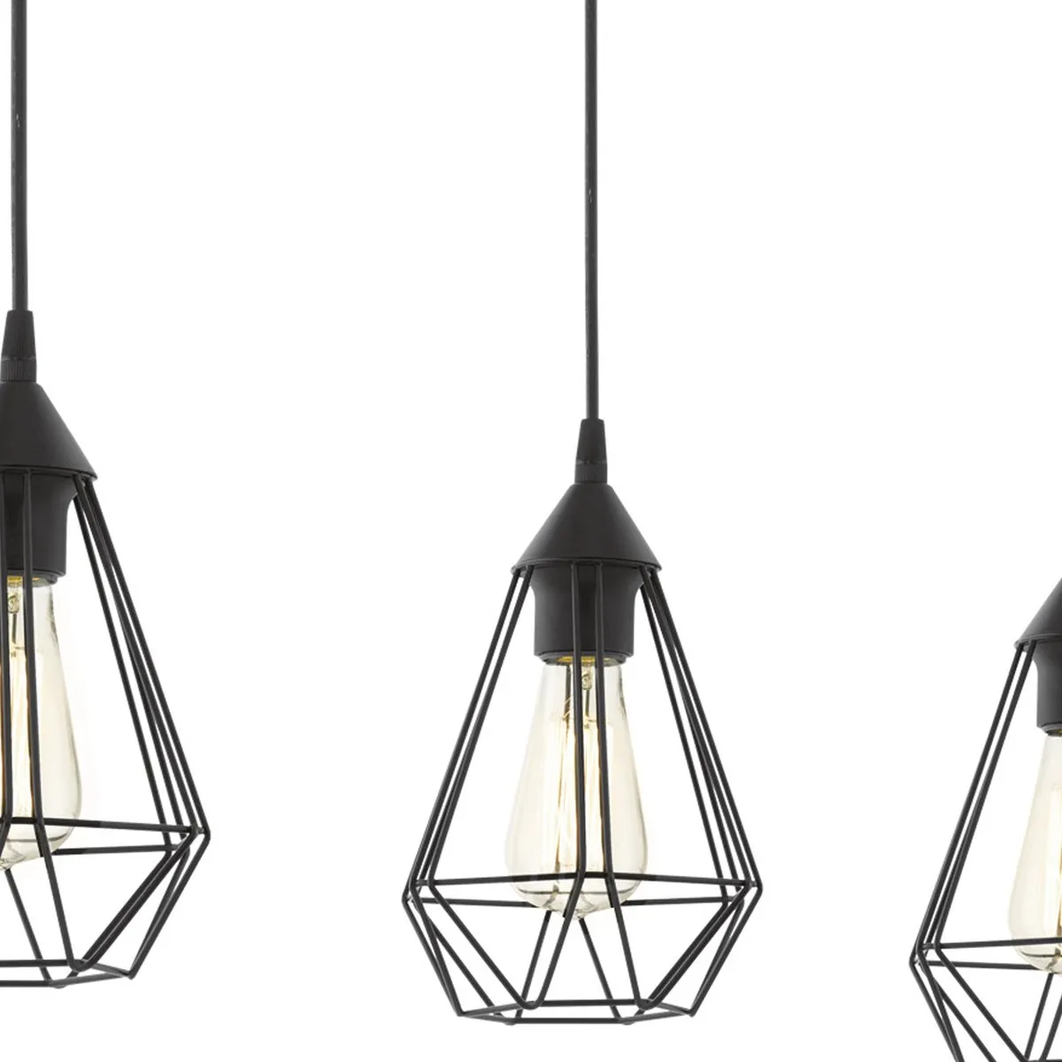 Eglo Tarbes Hanglamp E27 - 3 Lichtpunten - 79 cm - Zwart