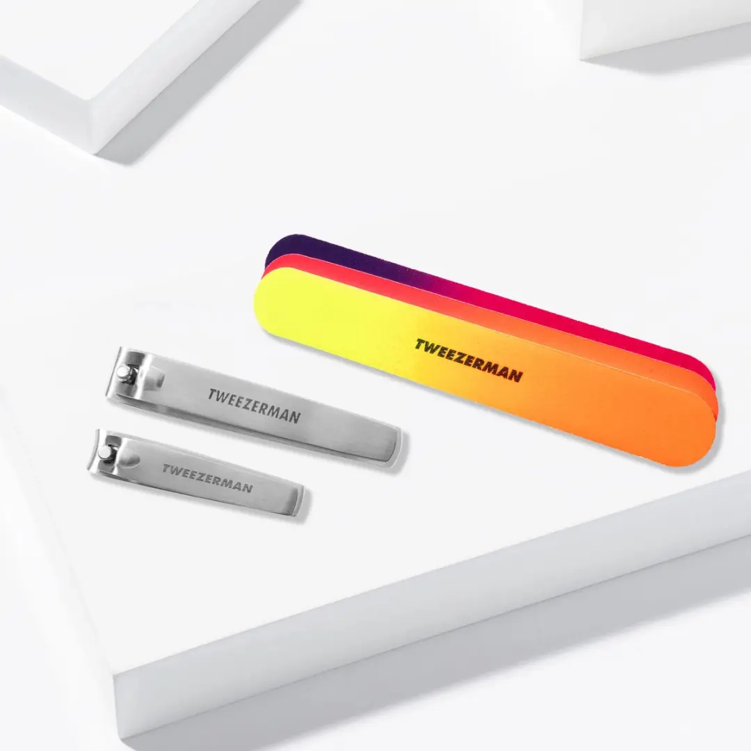 Tweezerman Neon Nagelverzorgingsset - Vingernagelknipper, Teennagelknipper & Vijlen - 5 Stuks