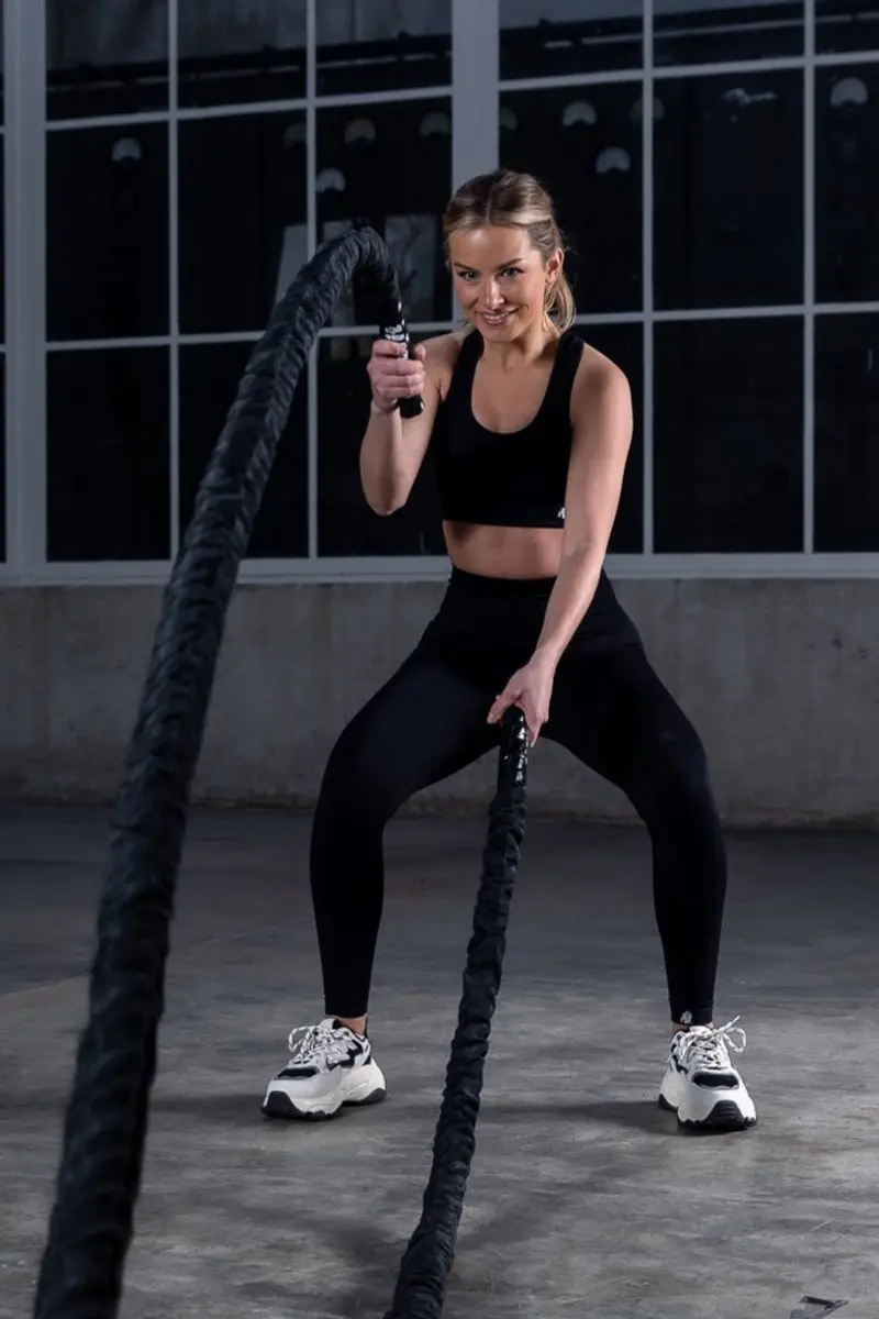 Virtufit Battle Rope Pro 15m - Zwart - 40mm