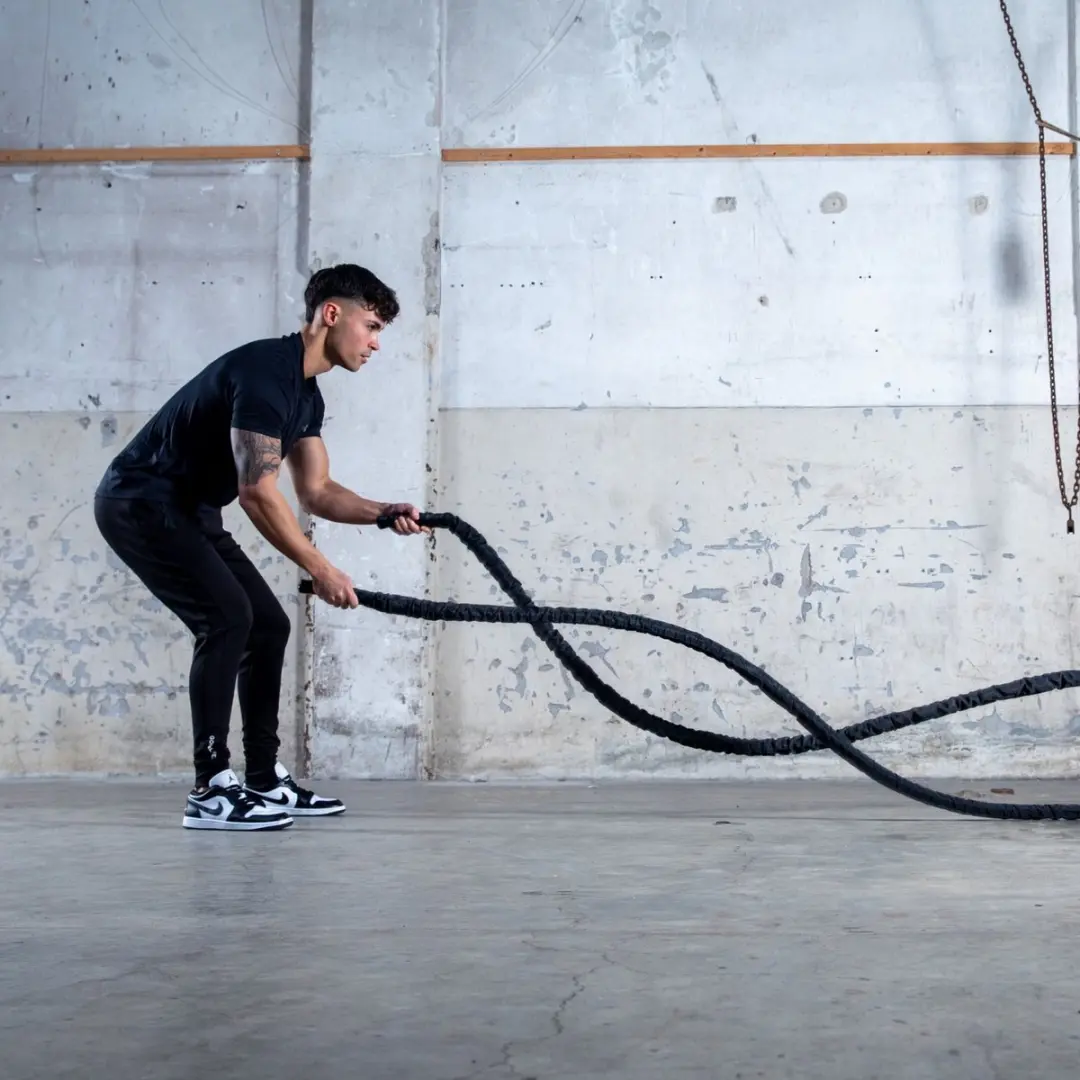 Virtufit Battle Rope Pro 15m - Zwart - 40mm