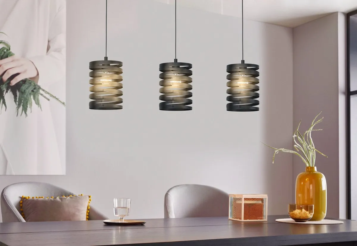 Eglo Cremella Hanglamp E27 - 94 cm - Zwart