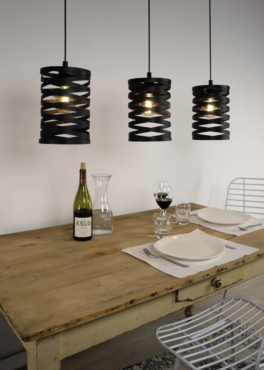 Eglo Cremella Hanglamp E27 - 94 cm - Zwart