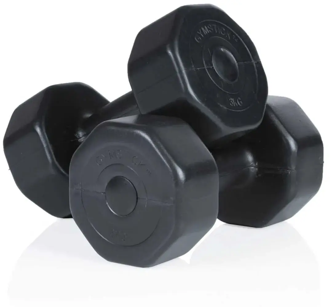 Gymstick Vinyl Dumbbell Set 2x5kg - Zwart