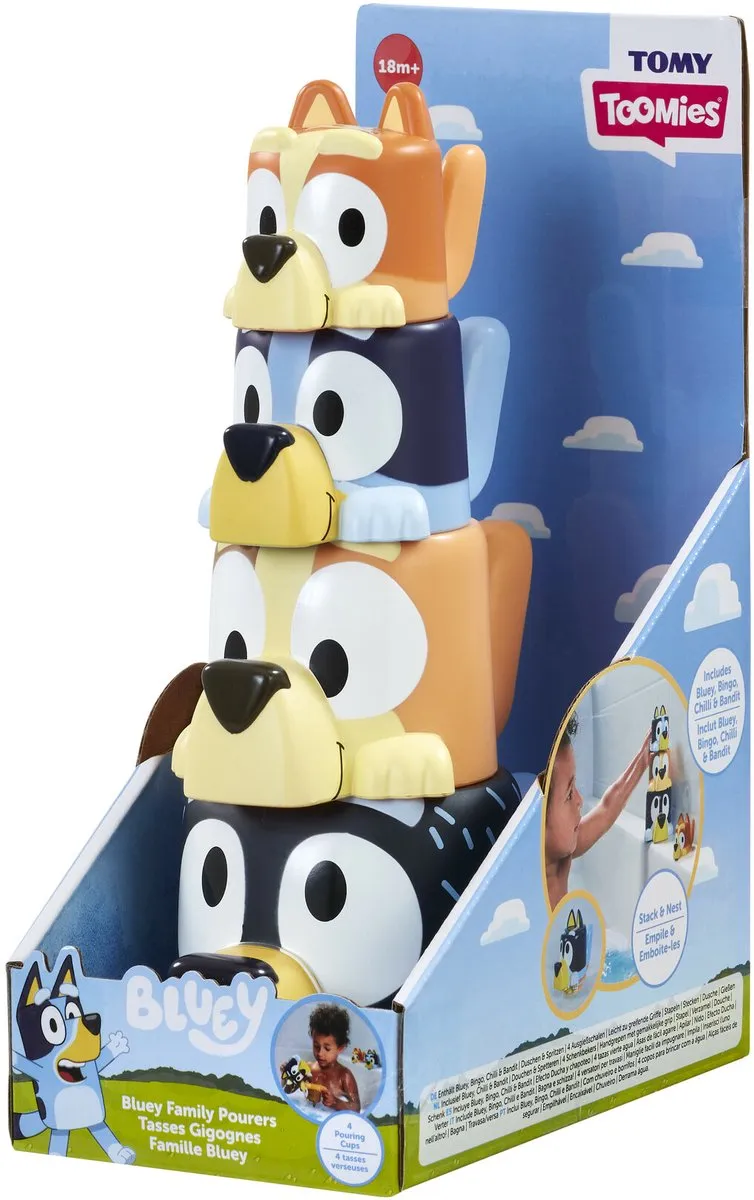Tomy Bluey Familie Stapelbekers Badspeelgoed E73622