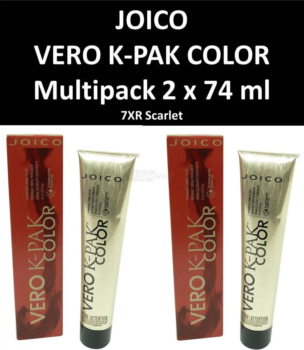 Joico Vero K-PAK Color 7XR Scarlet 148ml - 2 Stuks