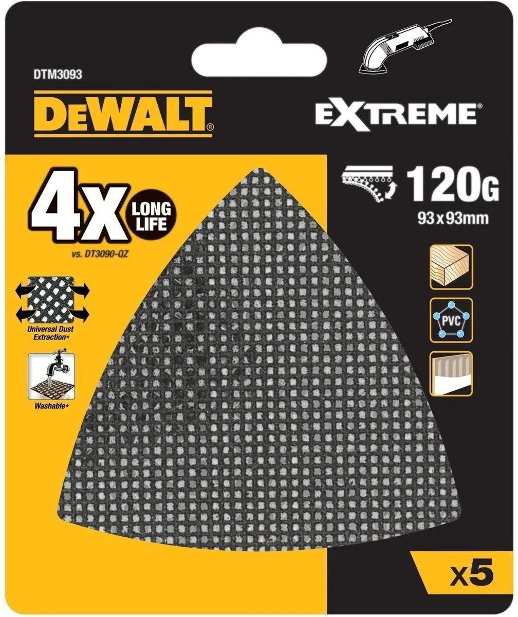 DeWalt DTM3093 Mesh Schuurgaas Driehoek 93x93mm K120