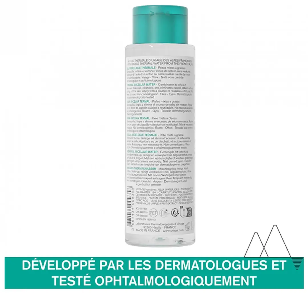 Uriage Eau Thermale Micellair Water 250ml - Gemengde tot vette huid