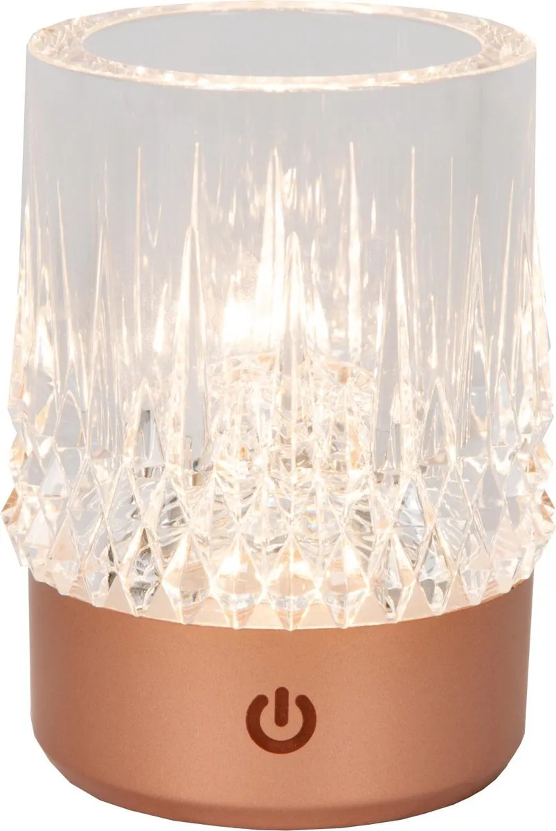 Lucide Lily Oplaadbare Tafellamp - 3 Stuks - Koper