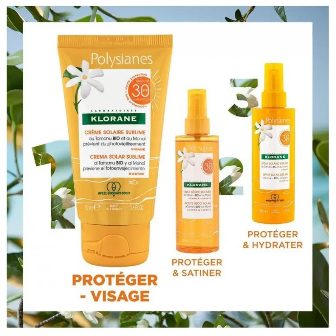 Klorane Polysianes Sublime Gezichtzonnecrème SPF30 50ml - afbeelding 6 van 6