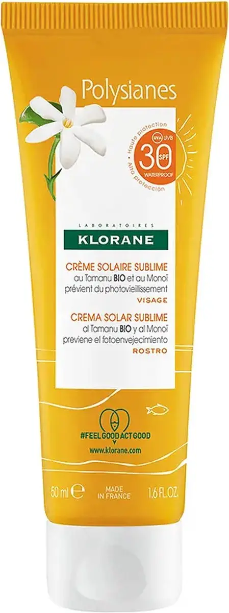 Klorane Polysianes Sublime Gezichtzonnecrème SPF30 50ml