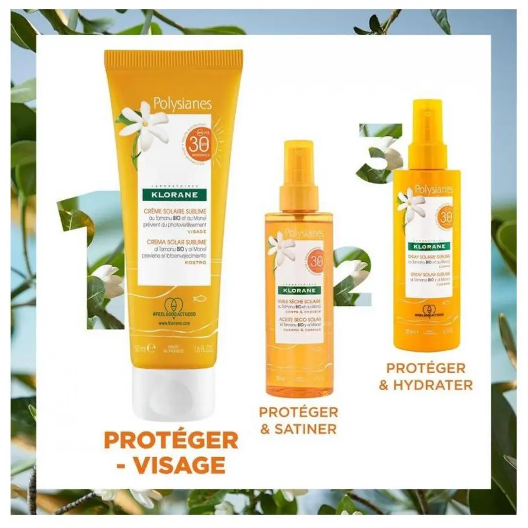 Klorane Polysianes Sublime Gezichtzonnecrème SPF30 50ml