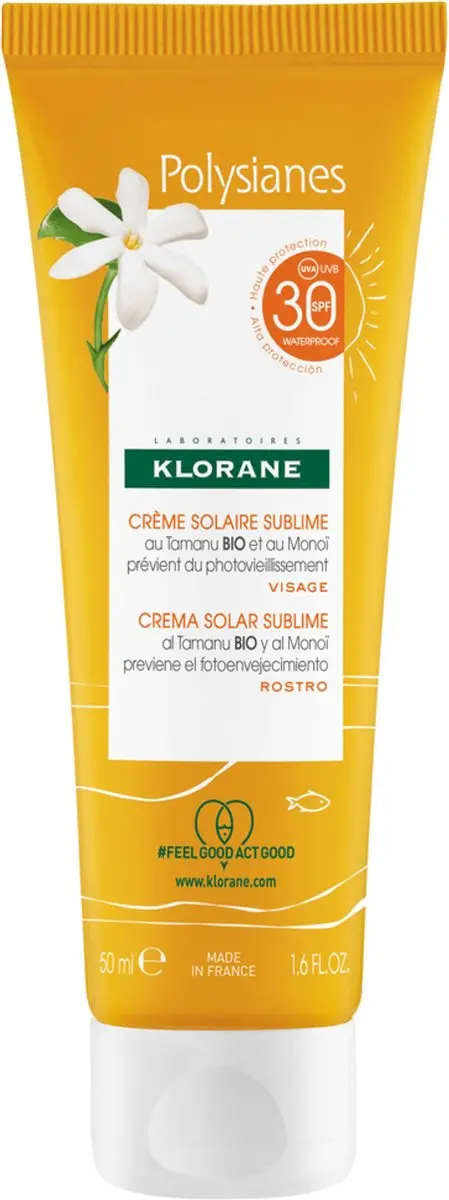 Klorane Polysianes Sublime Gezichtzonnecrème SPF30 50ml