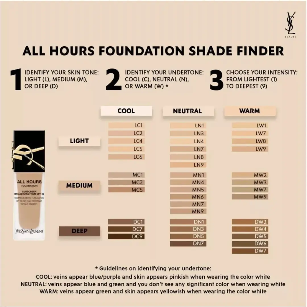 Yves Saint Laurent All Hours Luminous Matte Foundation LN3 - 25ml