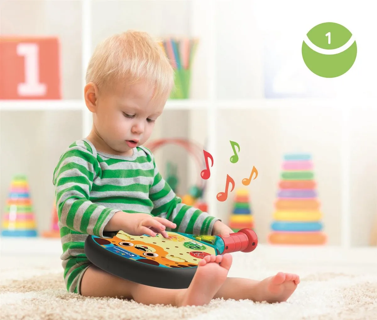 Clementoni Baby Padelracket Elektronisch Activiteitencentrum - Multikleur - afbeelding 6 van 6