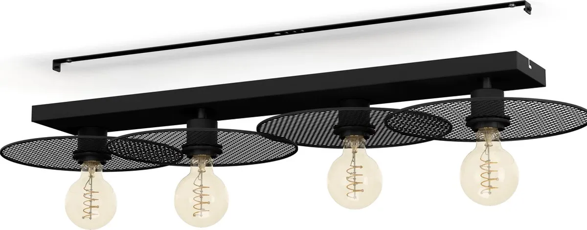 Eglo Ikeston Plafondlamp E27 - 95cm - 3 Lichtpunten - Zwart