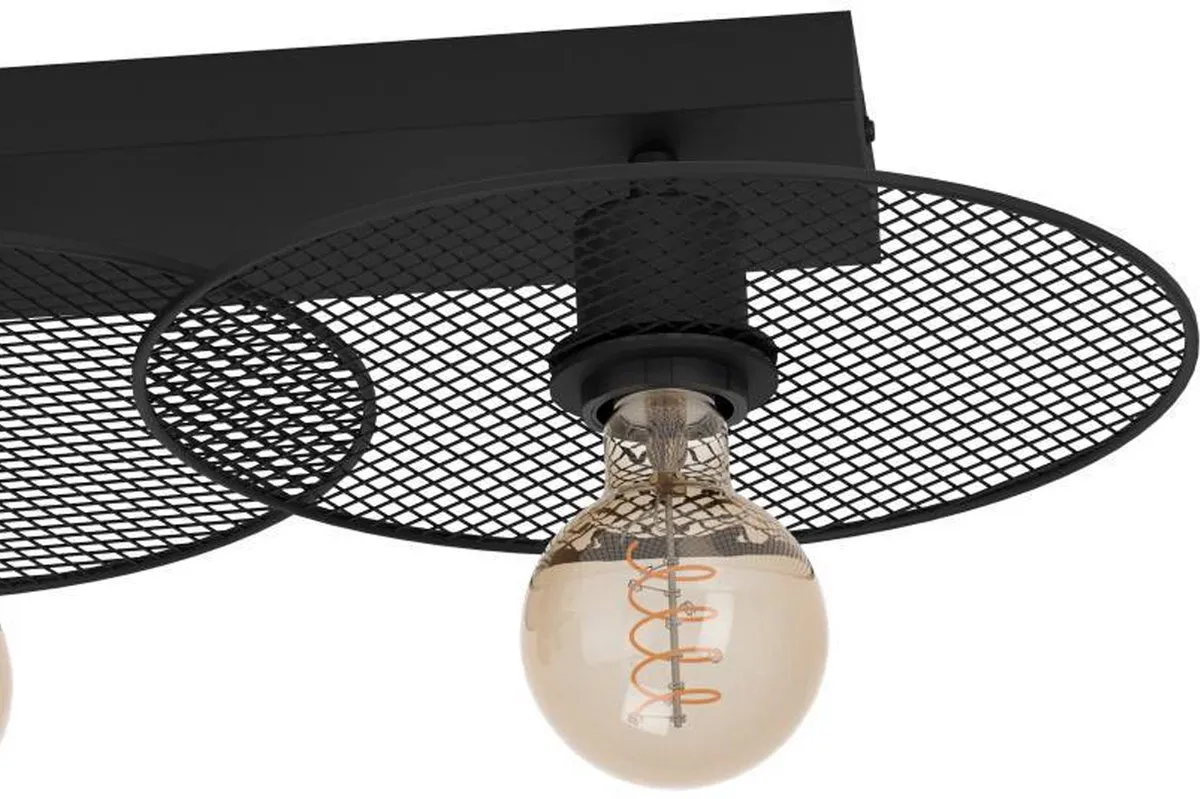 Eglo Ikeston Plafondlamp E27 - 95cm - 3 Lichtpunten - Zwart