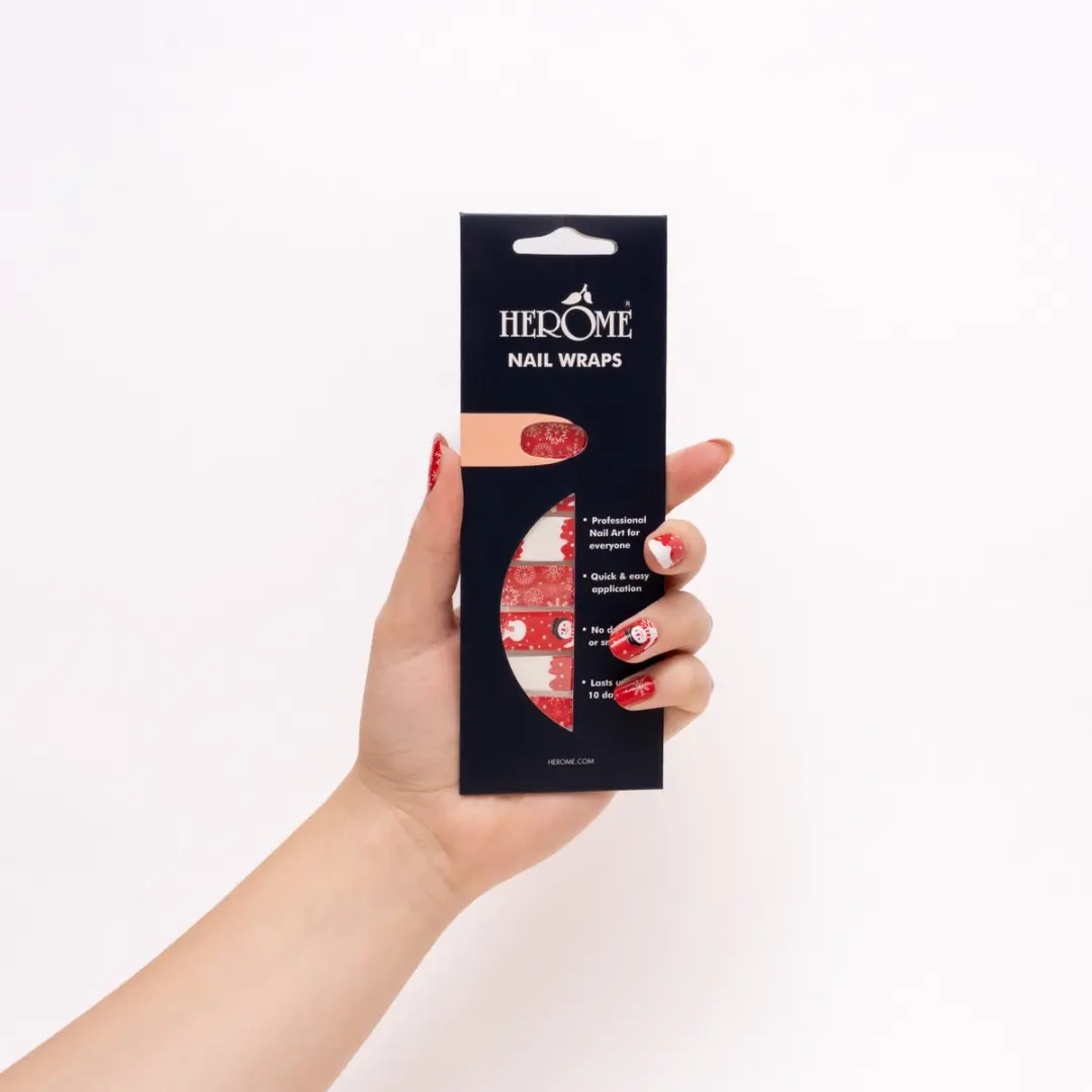 Herome Nail Wraps White Christmas - Nagelstickers 2x10