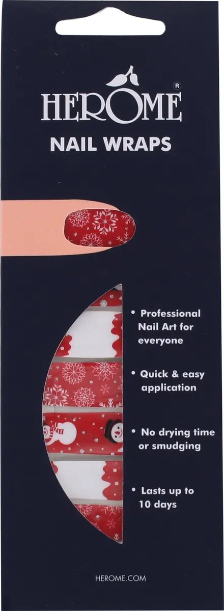 Herome Nail Wraps White Christmas
