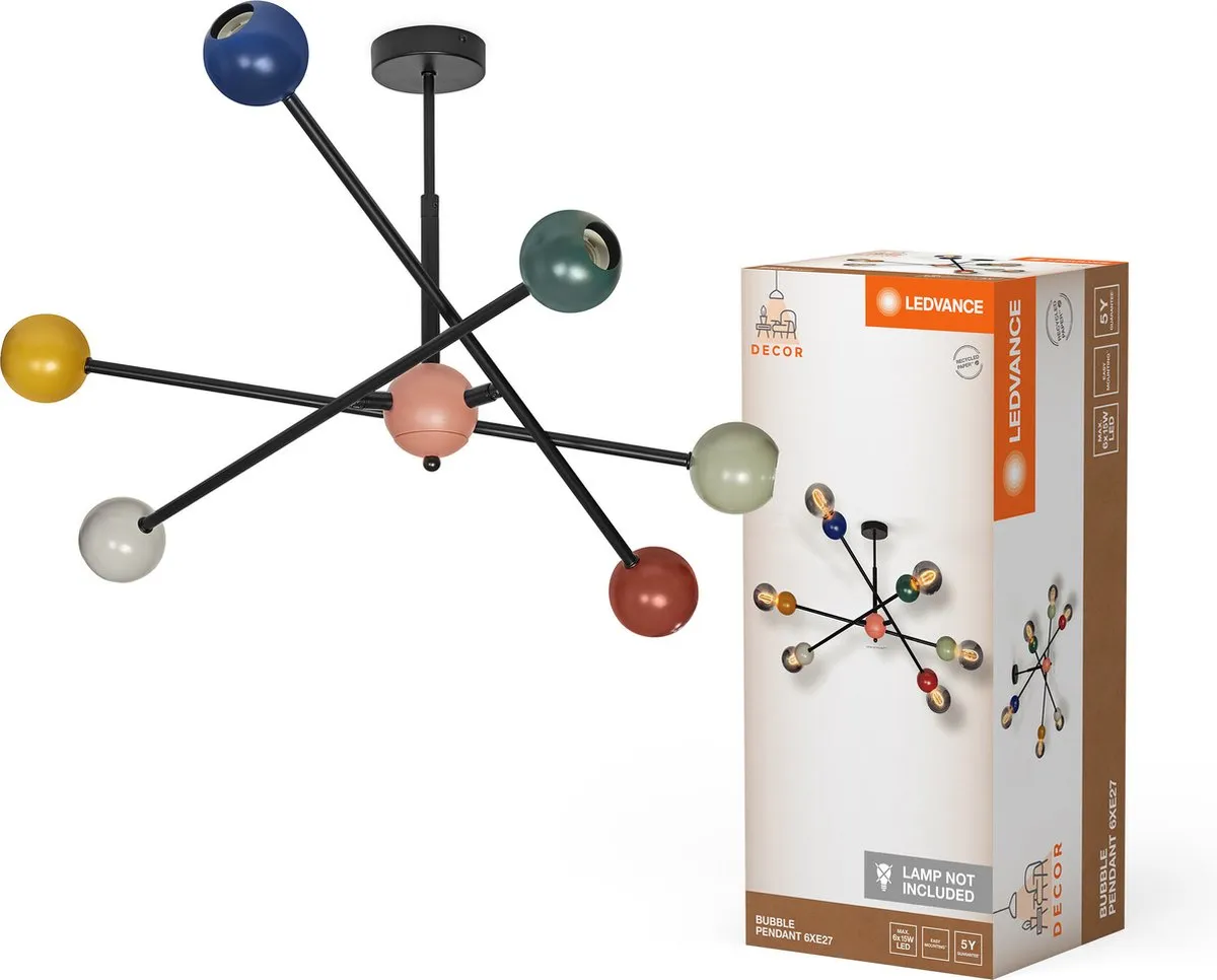 LEDVANCE Decor Bubble Hanglamp 6XE27