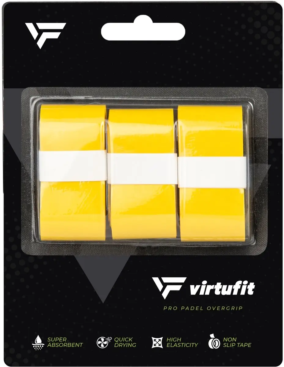 Virtufit Pro Padel Overgrip Geel - 9 Stuks