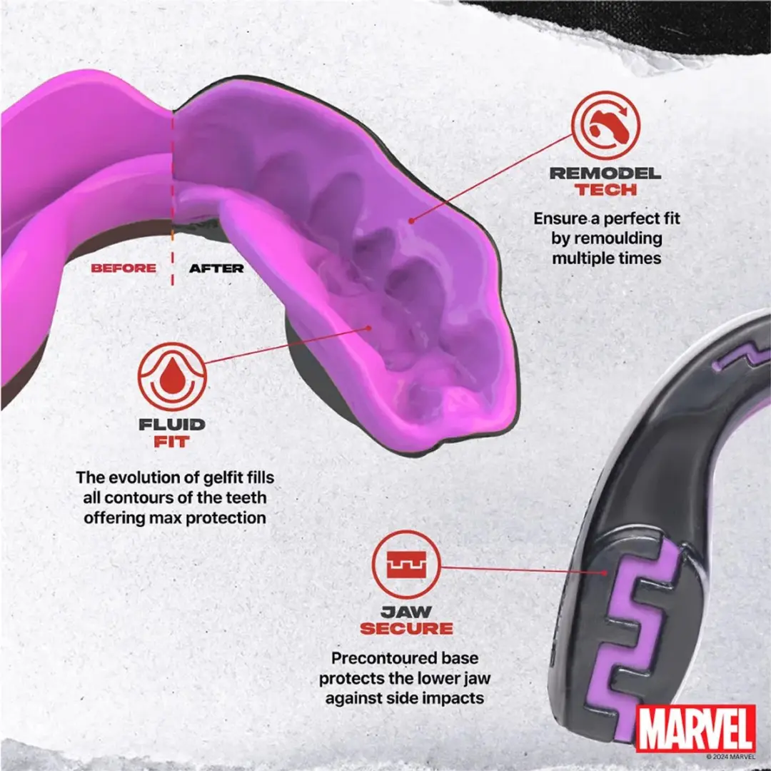 SafeJawz Marvel Black Panther Bitje - Zwart
