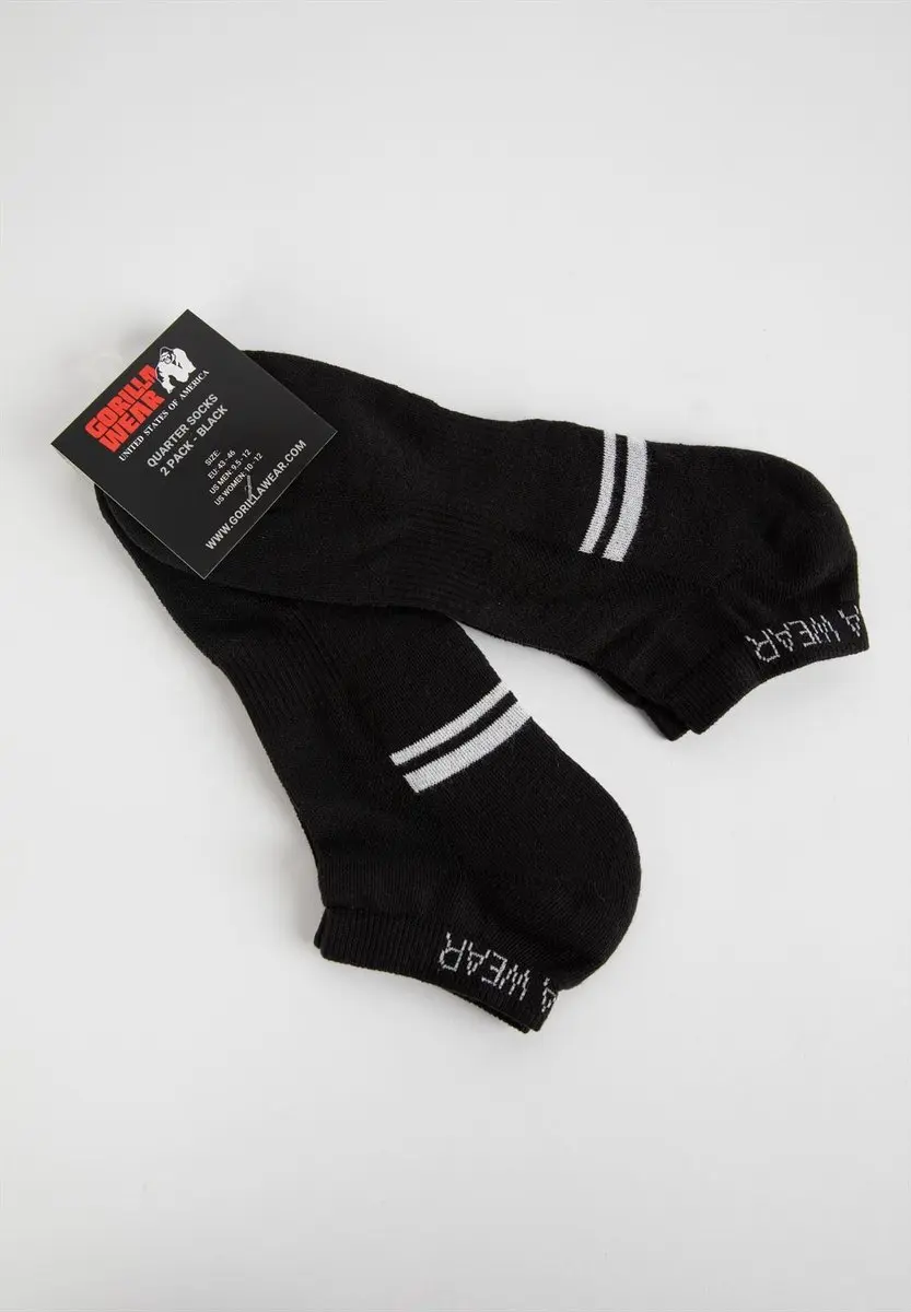 Gorilla Wear Quarter Sokken 2-Pack - Zwart
