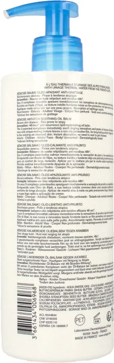 Uriage Xemose Kalmerende Oliebalsem 500ml