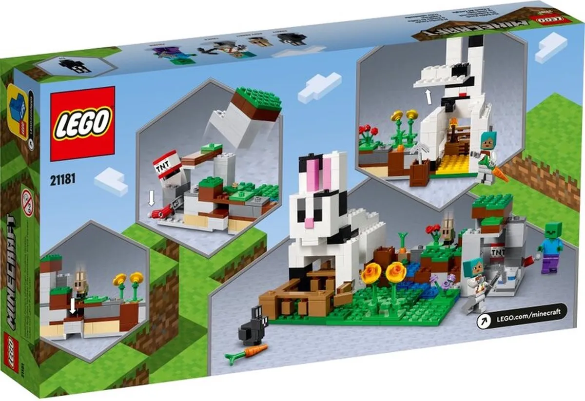 LEGO Minecraft De Konijnenhoeve 21181 - 340 Stenen