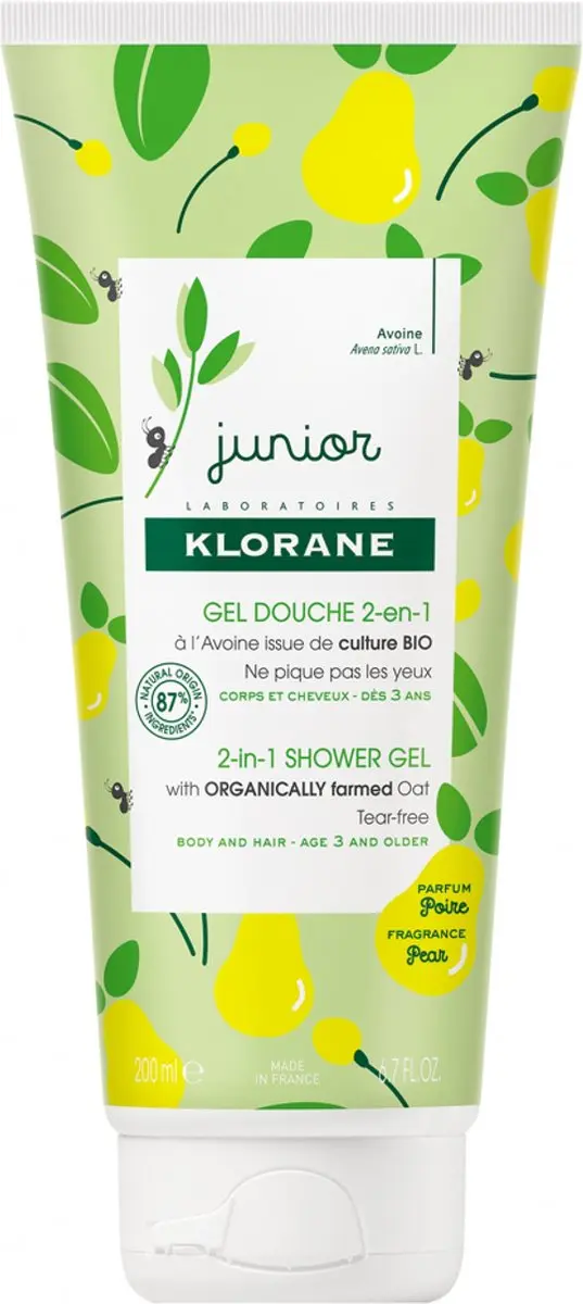Klorane Huid Junior 2-in-1 Douchegel 200ml