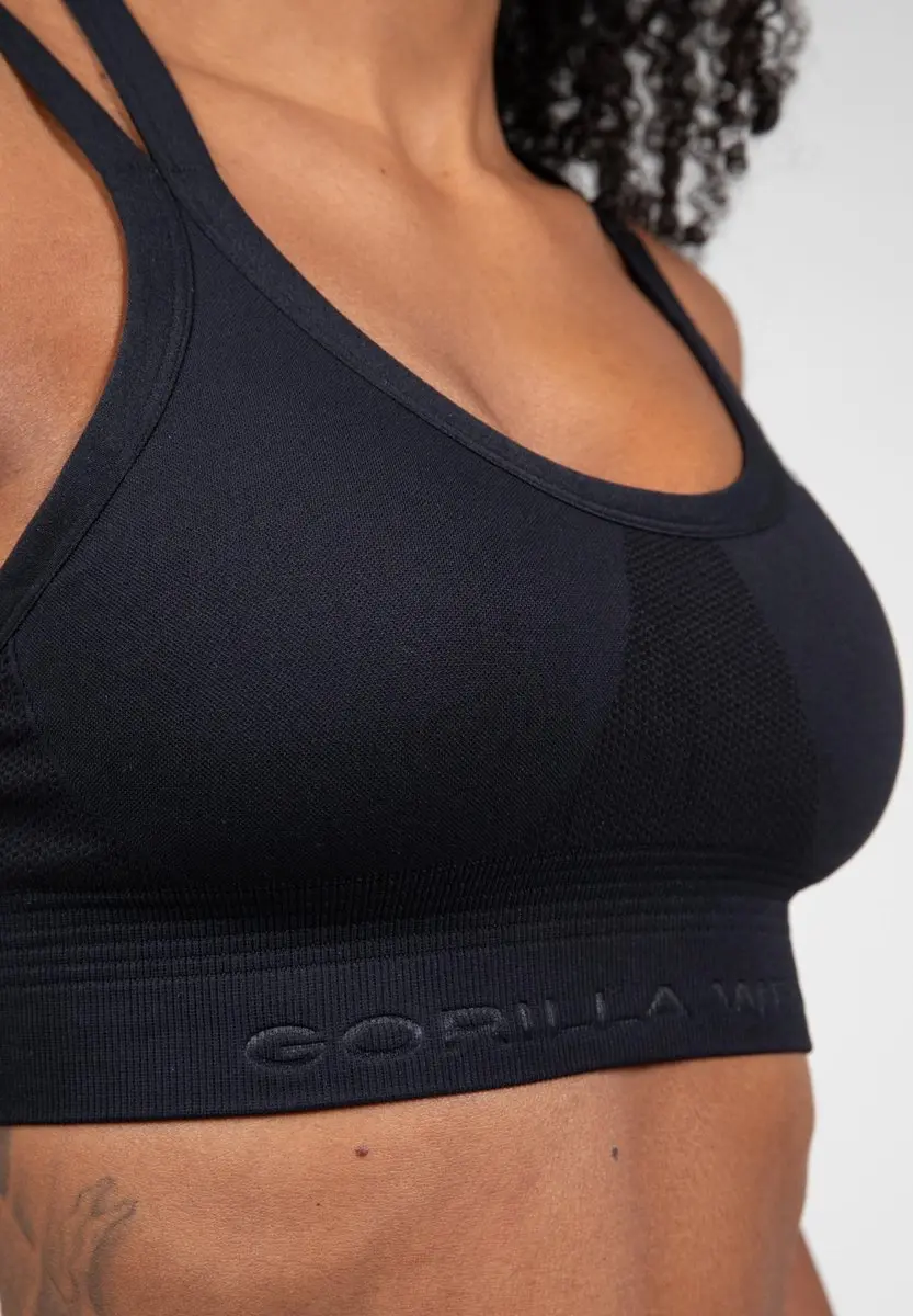 Gorilla Wear Whitney Seamless Sportbeha - Zwart