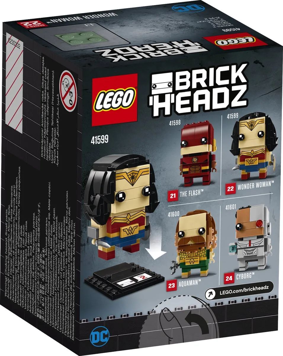 LEGO BrickHeadz Wonder Woman 41599 - 143 Stukken - Zwart