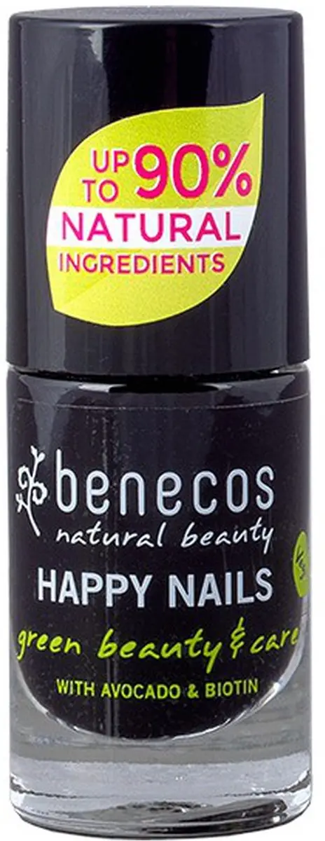 Benecos Vegan Nagellak Licorice - 5ml - Zwart