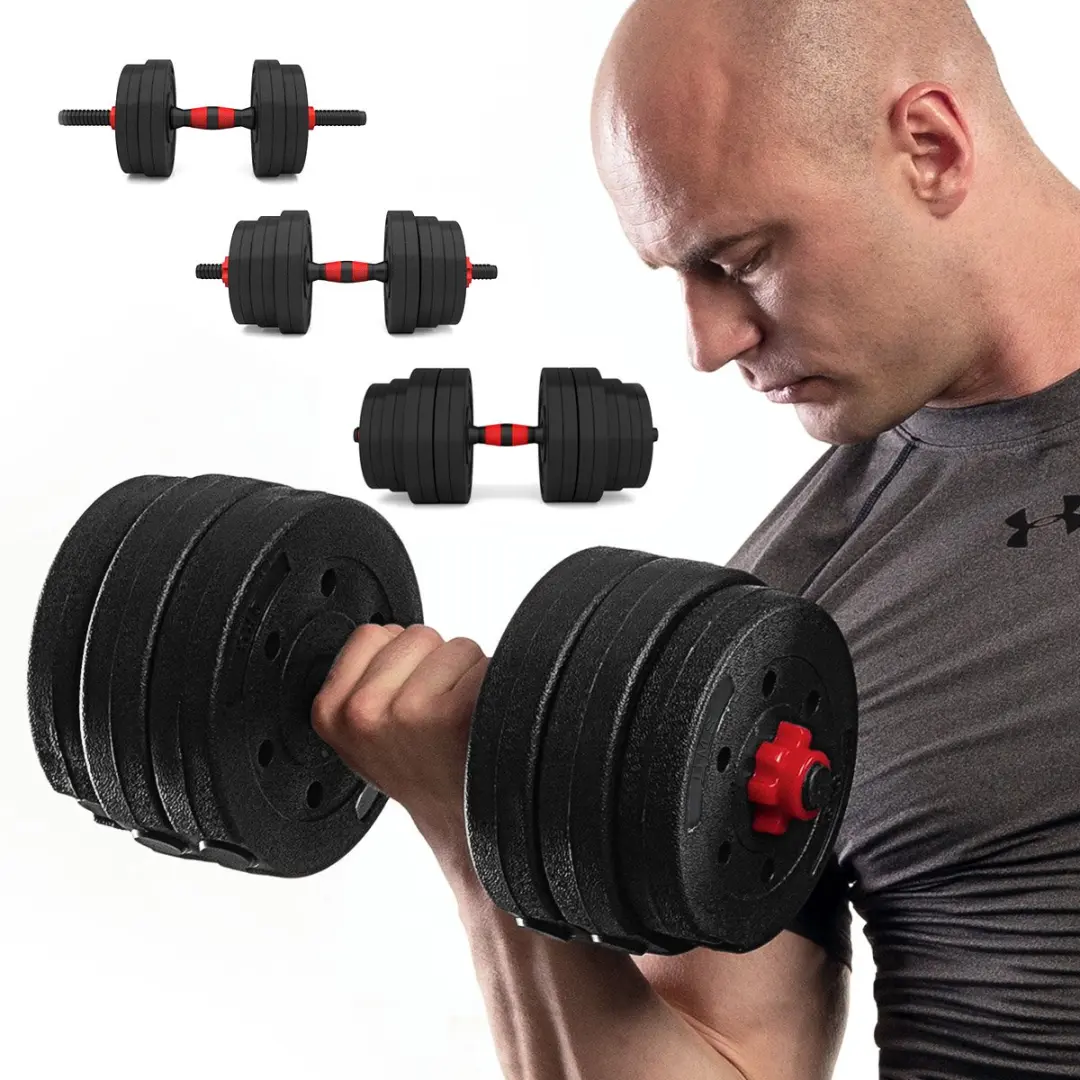HMS Verstelbare Halter & Dumbbell Set 40kg - Zwart/Rood