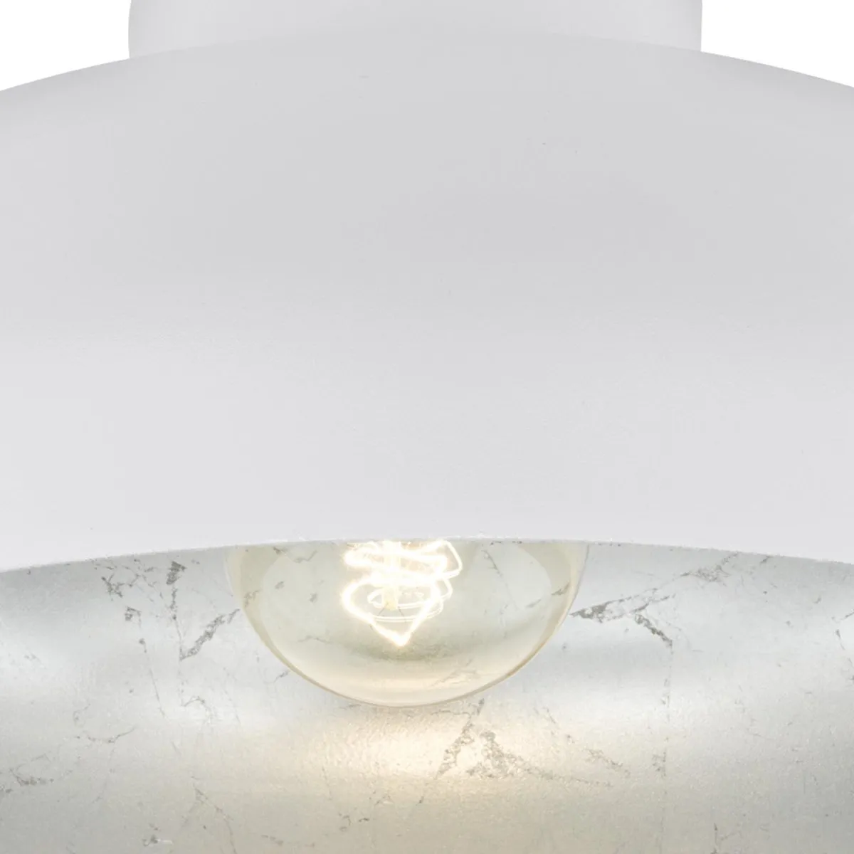 Eglo Mogano Plafondlamp E27 - Ø40cm - Wit/Zilver