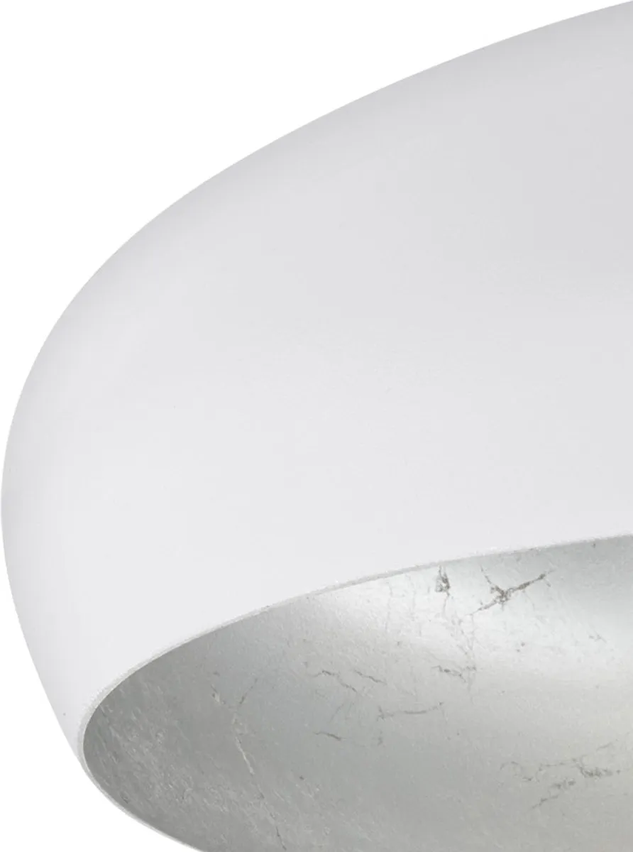 Eglo Mogano Plafondlamp E27 - Ø40cm - Wit/Zilver