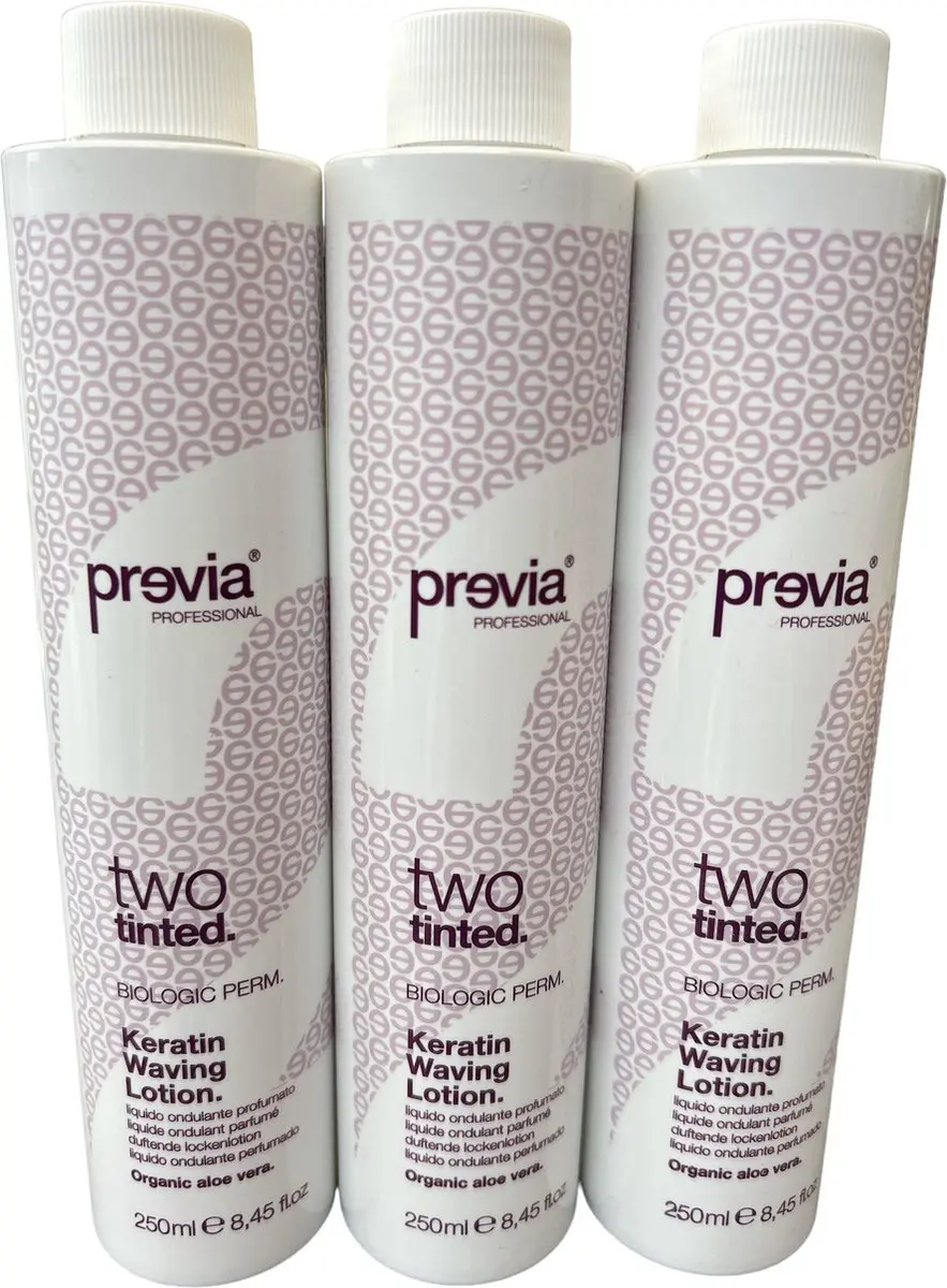 Previa Professional Keratin Waving Lotion - 3x250ml
