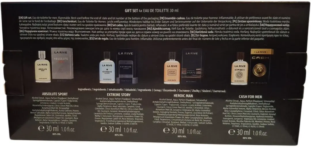 La Rive Miniatuurset Absolute Sport - 4x30ml
