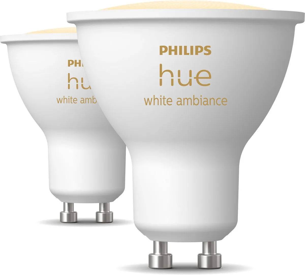 Philips Hue Spot GU10 Warm Wit Mat - 2 Stuks