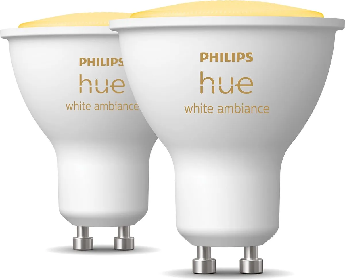 Philips Hue Spot GU10 Warm Wit Mat - 2 Stuks - afbeelding 6 van 6